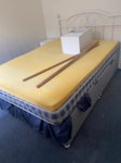 Double divan bed&mattress Double divan with headboard and mattress NW3 - removed for £100