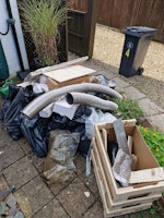 old fireplace baged up rubble. collected by Rubbish Clear Away