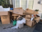 boxes + rubbish boxes for recycling plus a little bit of rubbish NW10 - removed for £60