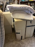 Bed, mattress etc Double divan ( in two pieces - drawers taped up)
Double mattress
Double mattress topper
Euro king mattress topper
2x bedside tables (2drawer) B91 - removed for £90