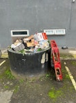 Random furniture/palettes Dumped unusable builders waste - pallets, broken furniture and a bit of timber in two separate locations. Also some general household junk dumped on top. E3 - removed for £100