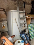 Garage full of junk + fridge Garage full of junk and broken fridge CT3 - removed for £300