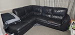 L shaped sofa Leather L shaped sofa. 3 seater part is approx 2.20m length width 90 cm.     2 seater part is 1.40m width 90cm SS12 - removed for £130