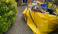 Hipposkip of garden waste collected by Kevin Alderton