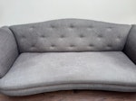 3 seater sofa and footstool Fire labels attached. Some marks and discolouration SS6 - removed for £100