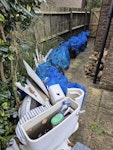 bags of hard-core, bricks etc 30 rubble sacks, 2 toilets, 2 sinks and a shower tray TN21 - removed for £180