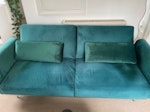 Sofa bed and 2 pillows Sofa bed. Used condition. The back upholstery it torn and one of the armrest are a bit wobbly. NW3 - removed for £150