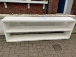 Cream coloured shelving unit. Cream coloured shelving unit. It's rough and ready, not smooth manufactured unit. Would be good for an upcycling project. 182 x 30 x 58 cm approx. Quite heavy. Collect in SW London. SW12 - removed for £40