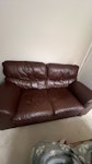 sofa 2 seater leather Sofa. 180cm long RH12 - removed for £70