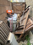 Garden furniture & rubble bags Garden furniture, rubble bags, rubble bins x3, bathroom mirror, bathroom tiles. SW11 - removed for £200