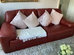 3seater leather sofa& draws Sofa is real leather from Leeks Melksham needs 2 to 3 persons as quite heavy and 3draws sold Oak. First floor flat. SN25 - removed for £100