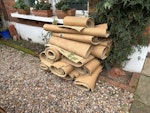 6 bags of carpets 2 carpets cut into 1 metre rolls, and put into 6 double bin liners SE24 - removed for £60