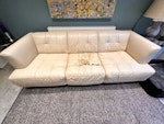 Sofa Leather sofa (with rip on main seat). CH64 - removed for £80