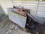 Torn down shed Tore down old 6x4 shed. Some miscellaneous other waste, but basically just wood and some scraps of metal from the shed. Small stuff is in rubbled bags.

I will bring it out to the street if there is enough notice and parking is pretty much right there. SE18 - removed for £90