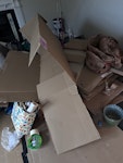 some cardboard boxes cardboard boxes and floor protectors BS6 - removed for £75