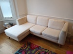 Chaise sofa Purchased from Swoon in 2016. Reasonable condition. Wine stain on chaise. TW8 - removed for £0