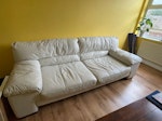 a sofa with fire label Sofa with fire label. SW17 - removed for £90