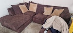 A corner sofa & footrest. Low level sofa that easy to dismantle ST5 - removed for £145