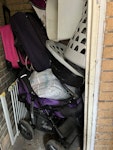 old junk + 2 mattress old push chair, old lawn mower, usual old junk and doll house WF9 - removed for £200