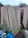 Concrete panels and garden was 12 very heavy concrete panels.  Need 2 strong people to move. 
Removal of the panels are the priority but would be good if in addition you could remove the wood, hedge trimmings, bookcase and long metal trims. Let me know if your quote is just for the panels or includes everything. 
Please collect any time before 5pm on Wednesday 27th November IG6 - removed for £220