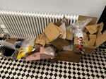 cardboard boxes cardboard boxes & two irons N6 - removed for £50