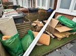 carpet, carpet tack strips old carpet, old blind, boxes WD7 - removed for £60