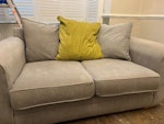 2 seat Sofa 2 seater scatter back sofa, some wear, but very much in a usable condition colour grey with green accent TN2 - removed for £60