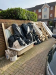 Bulders waste Timber, tiles gathered in bags and buckets, plasterboards, bath, shower tray, panel doors etc N10 - removed for £450