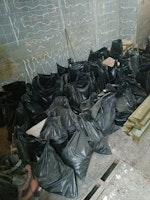 bags of rubble collected by Trashbash