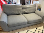 3 seat sofa bed 3 seat sofa bed in very good condition (no smoking house). including mattress in memory foam. Need 2 people to be able to carry this downstairs KT3 - removed for £0