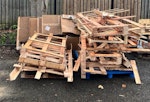 woodepallet and the cardboard two pallets wood and the cardboard boxes E17 - removed for £140