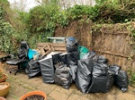 20bags household + wood &chair 20 black bags general rubbish, one wooden pallet, one broken down garden bench, 2 beanbags, office chair, old wooden stool TW1 - removed for £120