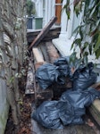 Wood sleepers + 5 bags rubble Mainly wooden sleepers, stacked in front garden, plus 5 x bags of rubble SW2 - removed for £140