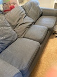 3 seater sofa Three seater sofa used but can be reused. No tag so can’t be resold. Free but needs collecting. ASAP too big for house I’ve moved into. . GU21 - removed for £90