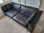 230cm long brown leather sofa 230cm wide brown leather sofa to be collected. Can be reused as fairly comfy and ok condition. Can be lifted by 2 people. ME14 - removed for £75