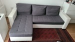 Sofa with chaiselong Sofa bed with chaiselong about 235cm, it can be disassembled in smaller pieces to be collected from second floor (with lift) and disposed (or can be reused - signs of wear and tear on the armrest) SE23 - removed for £75