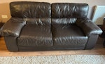 Sofa and 2 armchairs Leather sofa and 2 chairs SG19 - removed for £105