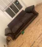 3 seater sofa and 4 cushions. 3 seater sofa with 4 cushions. The picture is from a time where I was doing building works. It has show been cleaned and ready to be handled. The cushions can be reused but not so much the sofa itself. W11 - removed for £85