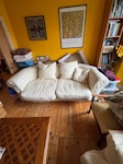 2 large sofas And 1 headboard Two large sofas and one chipboard headboard N10 - removed for £150