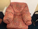 Sofa, armchair, carpet tiles 2 seater sofa
1 armchair
Oil filled radiator
Fan
Old unit
Various bits of wood
Carpet tiles
Bag and mat
Metal trims
3 FOBT Dividers NR31 - removed for £140