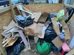 Household waste mainly wood and cardboard, please also note it also includes x2 standard wooden pallets that are not in the photo. SW19 - removed for £120