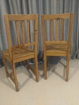 Two dining chairs Just getting rid of two wooden chairs as they have funny marks on them so they're not suitable to sell. Tried to give away on local Facebook group but no one interested SE8 - removed for £30