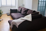 Sofa, etc see description - sofa 
- Christmas tree
-fir branches
- shoe rack
- rubbish bin
- 2 pairs curtains N16 - removed for £110