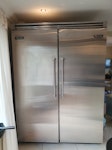 Viking American Fridge Freezer Large heavy American style fridge freezer by Viking. Professional style. Freezer half working but fridge half currently not working. Can likely be fixed but was left by previous owners of new property and we don't want it. Will need multiple people and a trolley. Looks like it comes apart as two units. GU34 - removed for £250