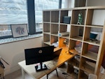 Large Ikea shelves and desk Will need to remove desk which is screwed on from unit to remove N1 - removed for £90