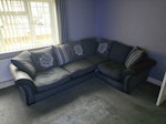 Corner sofa Corner sofa splits into 2 sections
Dimensions for both sections approx 2mtrs long x 1mtr deep x 650mm high for both. RM13 - removed for £90