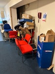 Furniture Removal. Betfred Shop:
Shop 2082 back needs clearing 
There is 10 red customer chairs 
2 old blue staff ones 
Old microwave
Loads of cardboard and posters all left by old manager DE1 - removed for £180