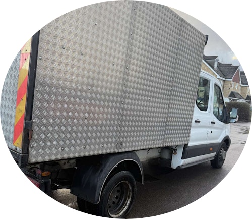 SS cleaning and clearance ltd team and vehicle