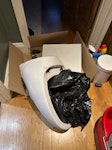 Toilet vase / seat non working Can put in large box. Non working / disposal of broken toilet. In a box. Also small pallet N1 - removed for £50