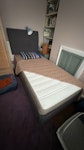 single bed and wardrobe x1 single bed with a mattress and a wardrobe (h:185cm w:90cm d:55cm) CF14 - removed for £100